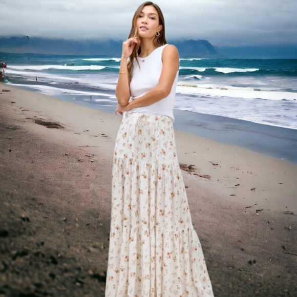 Mary Lawless × Splendid Floral Maxi Skirt - Picture 4 of 6